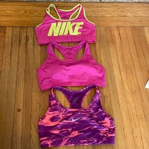 Lot of 3 NIKE sports bras